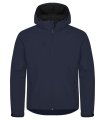 Heren Hoodie Softshell Jas Clique Classic 0200912 Dark Navy