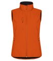 Dames Softshell Bodywarmer Clique Classic 0200916 Diep Oranje