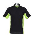 Heren Poloshirt Track Kustom Kit KK475 zwart-lime-wit