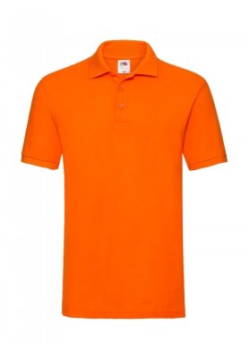 Goedkope Oranje Heren Poloshirt Fruit of the Loom