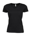 Dames T-shirt V Hals Tee Jays Met borstzakje 5003