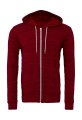 Hoodie Sweater Met Rits Bella Unisex Poly-Cotton 3739