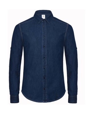 Overhemden B&C Denim Lange mouw 