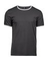 Ringer Tee Dark Grey/White