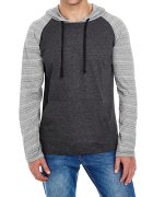 Baseball Hoodie Burnside 8127 charcoal/charcoal striped