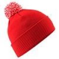 Beechfield Junior snowstar beanie Bright Red / Off White