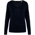 Ecologische damestrui met V-hals van lyocell Navy Blue