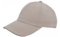 Caps Exclusive Twill Sandwich Cap 6 panel khaki-bruin