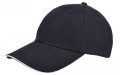 Caps Exclusive Twill Sandwich Cap 6 panel zwart-wit