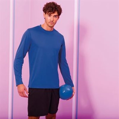 Heren Sportshirt Lange Mouw AWDis JC002