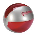 BeachBall ? 24 cm zilver/rood