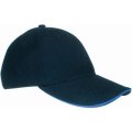 Caps, Canvas Cap 6 panel cap navy-kobalt blauw