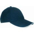 Caps, Canvas Cap 6 panel cap navy-wit