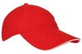 Caps, KIDS Brushed Promo Cap rood-naturel