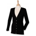 Dames vest V hals Cardigan Henbury H723 zwart