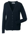 Dames vest V neck Cardigan Russell 715F navy