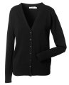 Dames vest V neck Cardigan Russell 715F zwart