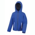 Softshell Jassen Kinder Hooded Result R224J Blue