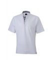 Heren Polo Plain James & Nicholson JN964 wit-navy