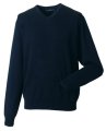 Heren Pullover Russell V hals R710M navy