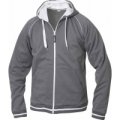 Heren Hoodie met rits Clique Gerry 021051 antraciet grey