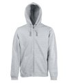 Hooded sweater Zip Sweatshirt Fruit of the Loom 62-034-0 heather grey