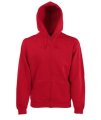 Hooded sweater Zip Sweatshirt Fruit of the Loom 62-034-0 rood