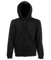 Hooded sweater Zip Sweatshirt Fruit of the Loom 62-034-0 zwart