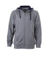 Hooded Sweaters Lifestyle JN963 grey melange-navy