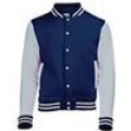 Sweatjacket Baseball AWDis JH043 oxford navy-heather grey