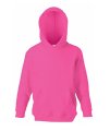 Kinder Hooded sweaters Fruit of the Loom 62-034-0 fuchsia