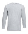 T-shirts lange mouw Fruit of the Loom 61-038-0 heather grey