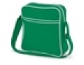 Tassen, Schoudertas Retro Flight Bag BG016 zuiver groen-wit