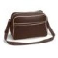 Tassen, Schoudertas Retro Shoulder Bag Bagbase BG14 chocolade-sand