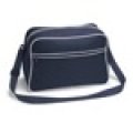 Tassen, Schoudertas Retro Shoulder Bag Bagbase BG14 french navy-wit